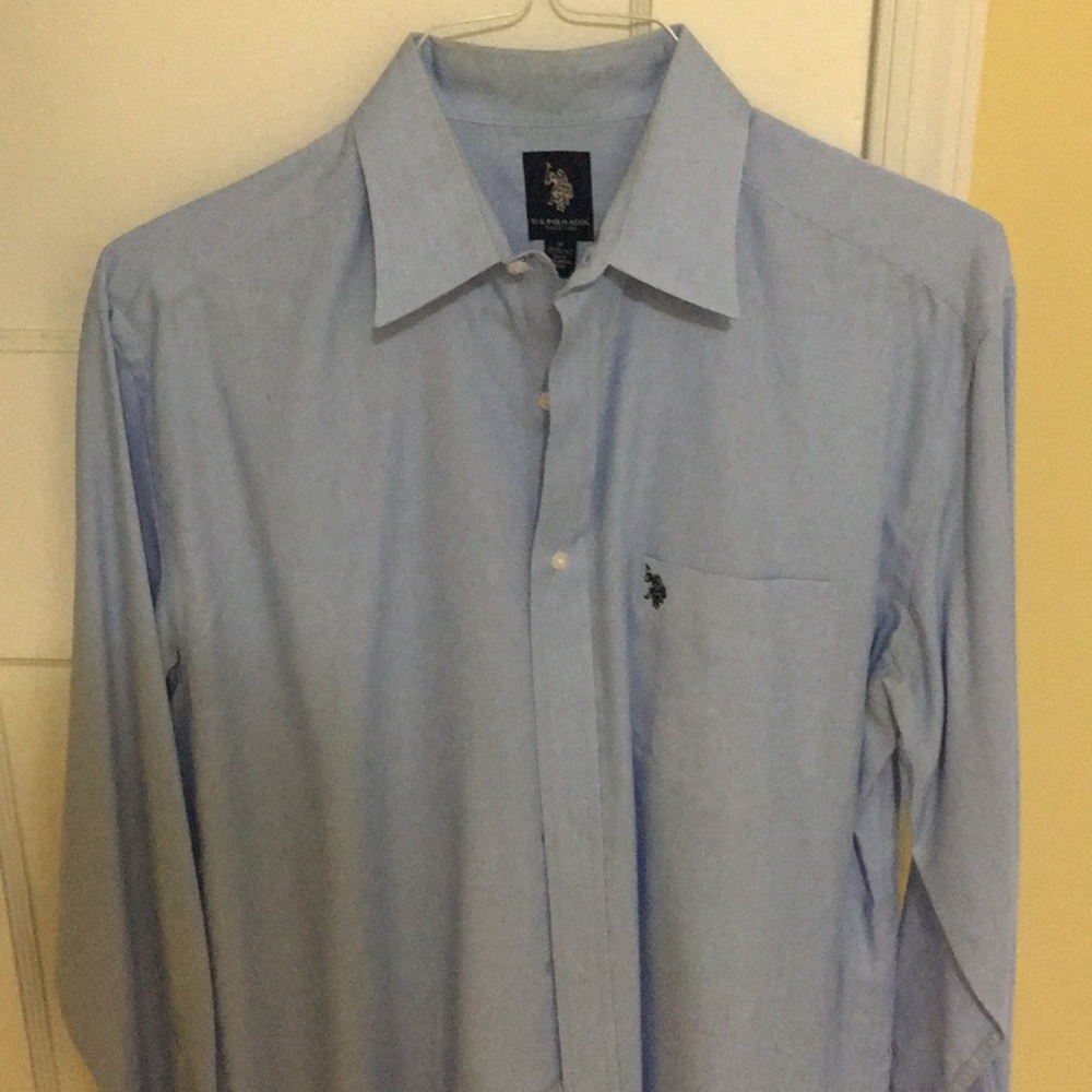 Blue, US Polo Assn long-sleeve dress shirt Size: M